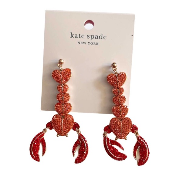 kate spade Jewelry - Kate Spade LOVE LOBSTER Sparkly Earrings - NWT